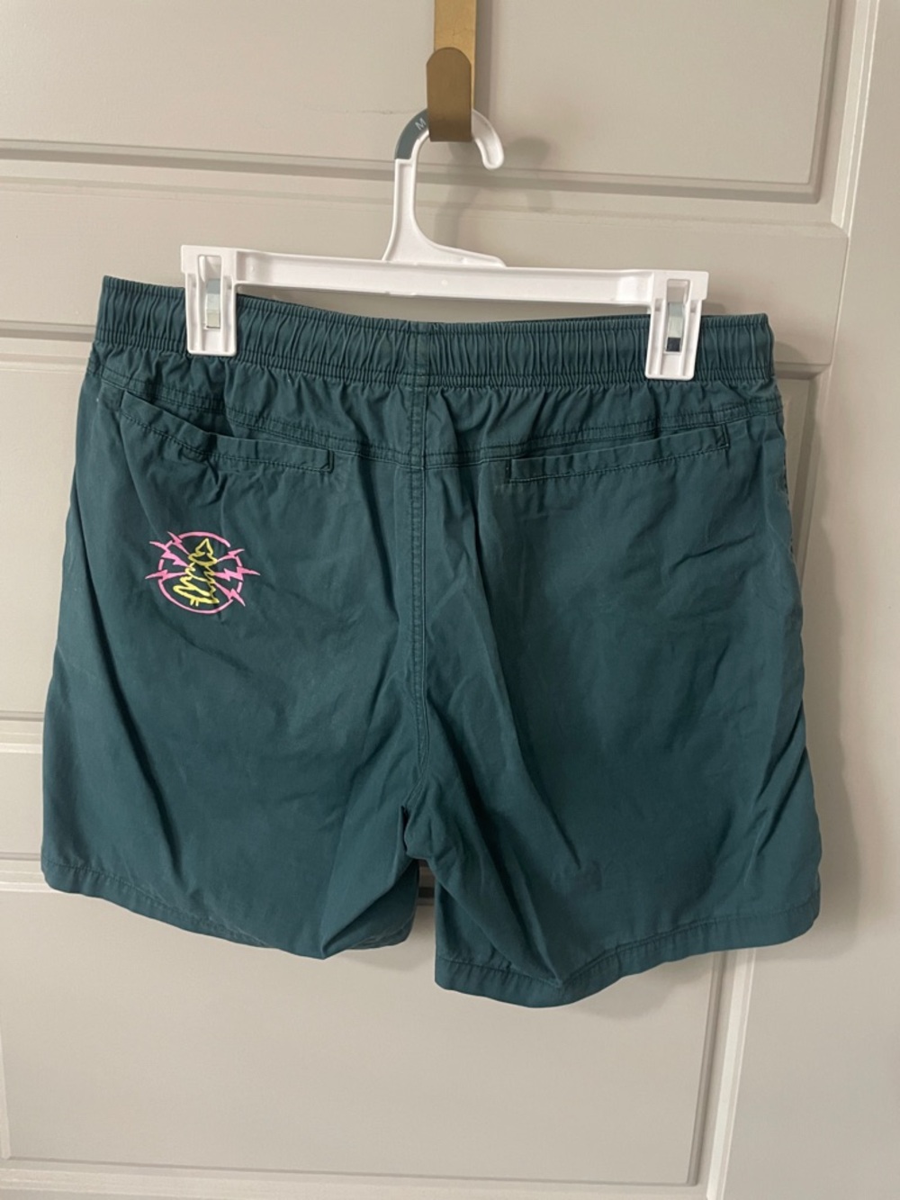 Electric Forest Official Merch Men’s Dark Green Board Shorts Medium Pockets - Picture 2 of 4